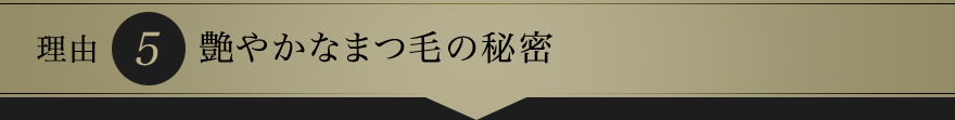 理由5　艶やかなまつ毛の秘密