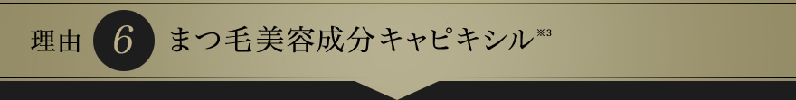 理由6　まつ毛美容成分キャピキシル※3